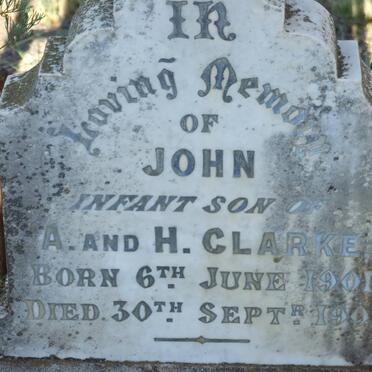 CLARKE John 1901-1901