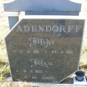 ADENDORFF Mike 1919-1992 &amp; Maja 1920-