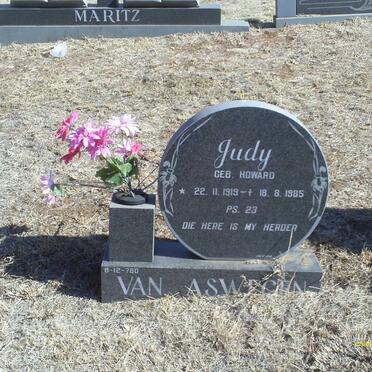 ASWEGEN Judy, van nee HOWARD 1919-1985