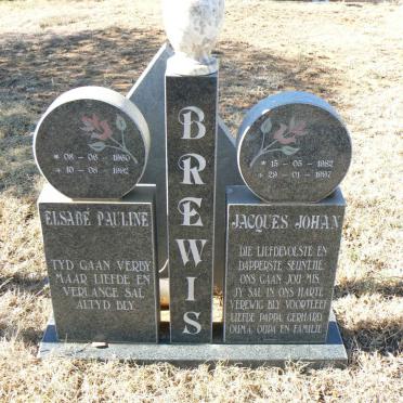 BREWIS Elsabe Pauline 1960-1992 :: BREWIS Jacques Johan 1982-1997