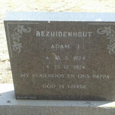 BEZUIDENHOUT Adam J. 1924-1974