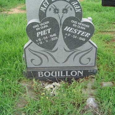 BOUILLON Piet 1945-2001 &amp; Hester 1948-