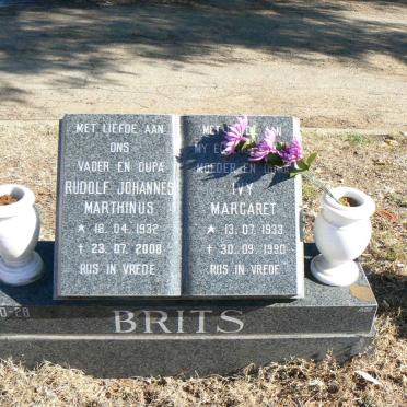 BRITS Rudolph Johannes Marthinus 1932-2008 &amp; Ivy Margaret 1933-1990