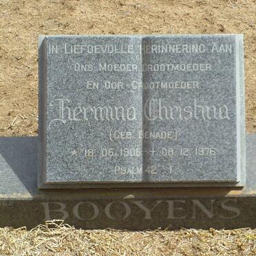 BOOYENS Hermina Christina nee BENADE 1906-1976