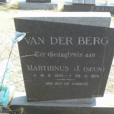 BERG Marthinus J., van der 1934-1974