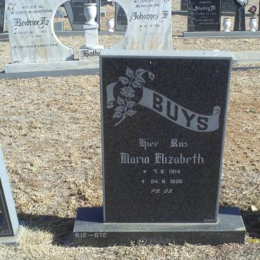 BUYS Maria Elizabeth 1914-1985