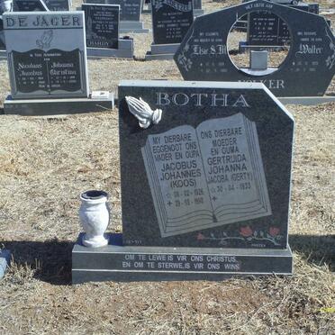 BOTHA Jacobus Johannes 1926-1998 &amp; Gertruida Johanna Jacoba 1933-