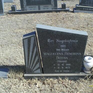 BOTHA Magdelena Hendrina nee KRUGER 1888-1973