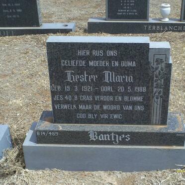 BANTJES Hester Maria 1921-1988