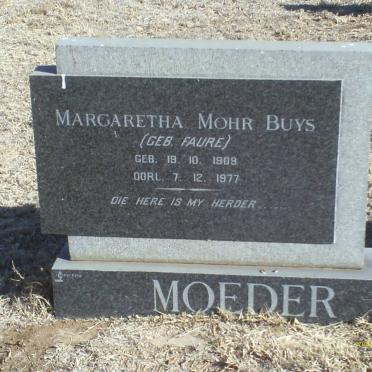 BUYS Margaretha Mohr nee FAURE 1909-1977