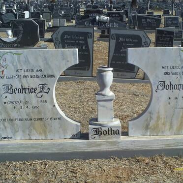 BOTHA Johannes F. 1922- &amp; Beatrice E. SMITH 1925-1982