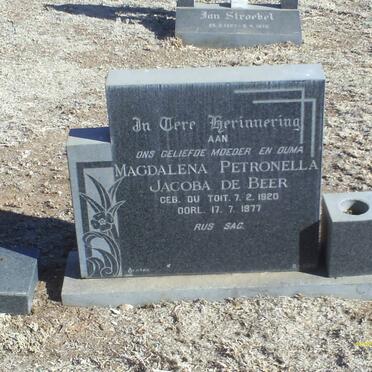 BEER Magdalena Petronella Jacoba, de nee DU TOIT 1920-1977