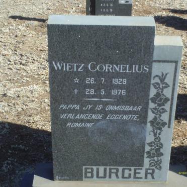 BURGER Wietz Cornelius 1929-1976