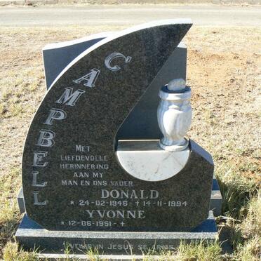 CAMPBELL Donald 1946-1994 &amp; Yvonne 1951-
