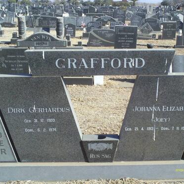CRAFFORD Dirk Gerhardus 1909-1974 &amp; Johanna Elizabeth 1913-1995