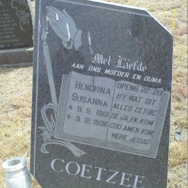 COETZEE Hendrina Susanna 1913-1996