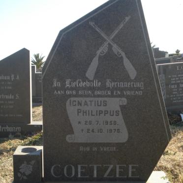 COETZEE Ignatius Philippus 1958-1976