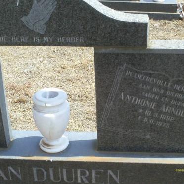DUUREN Anthonie Arnoldus, van 1892-1975