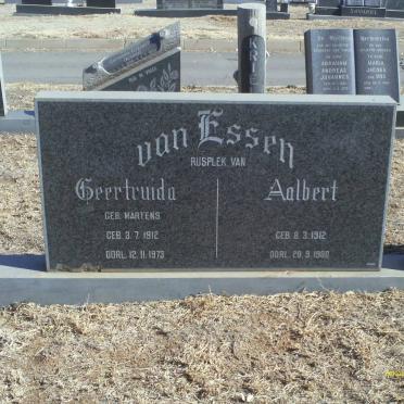 ESSEN Aalbert, van 1912-1980 &amp; Geertruida MARTENS 1912-1973