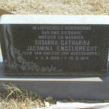 ENGELBRECHT Susanna Catharina Jacomina nee RHEEDE VAN OUDTSHOORN 1899-1974