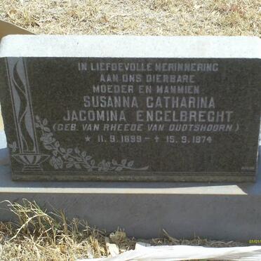 ENGELBRECHT Susanna Catharina Jacomina nee RHEEDE VAN OUDTSHOORN 1899-1974