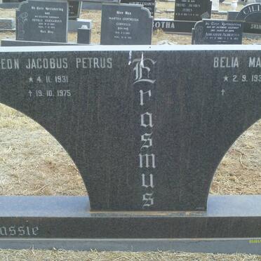 ERASMUS Gideon Jacobus Petrus 1931-1975 &amp; Belia Maria 1931-