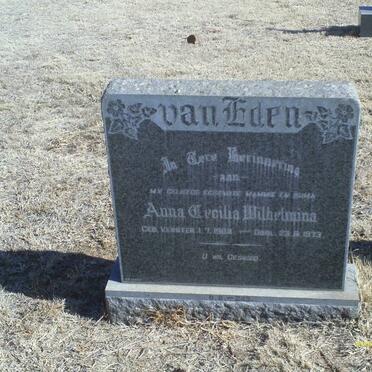 EDEN Anna Cecilia Wilhelmina, van nee VERSTER 1903-1973