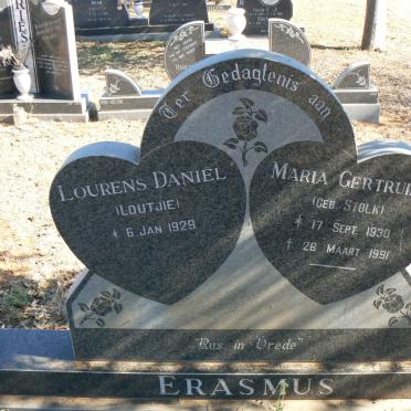 ERASMUS Lourens Daniel 1929- &amp; Maria Gertruida STOLK 1930-1991