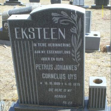 EKSTEEN Petrus Johannes Cornelus Uys 1909-1975