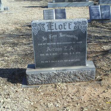 ELOFF Adriaan Z.A. 1920-1974