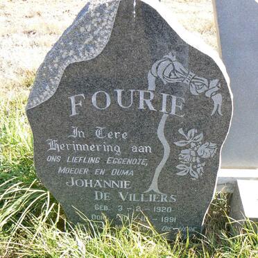 FOURIE Johannie De Villiers 1920-1991