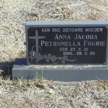 FOURIE Anna Jacoba Petronella 1921-1985