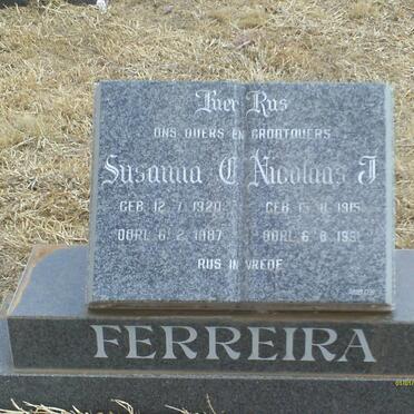 FERREIRA Nicolaas J. 1915-1981 &amp; Susanna C. 1920-1987