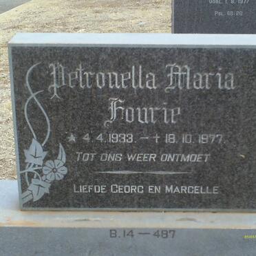 FOURIE Petronella Maria 1933-1977