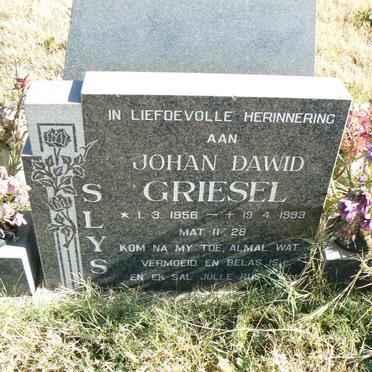 GRIESEL Johan Dawid 1956-1993