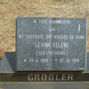 GROBLER Levina Helena nee PRETORIUS 1908-1978