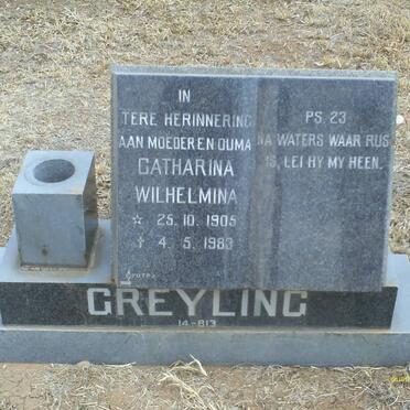 GREYLING Catharina Wilhelmina 1905-1983