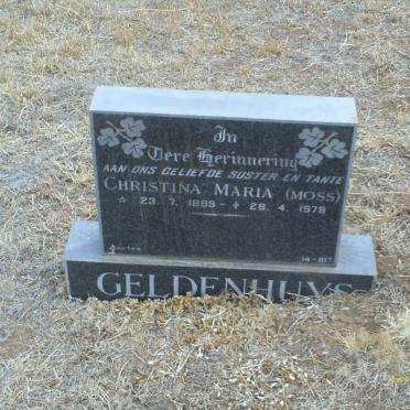 GELDENHUYS Christina Maria nee MOSS 1899-1979