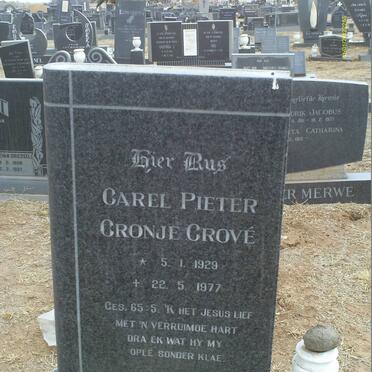 GROVE Carel Pieter Cronje 1929-1977
