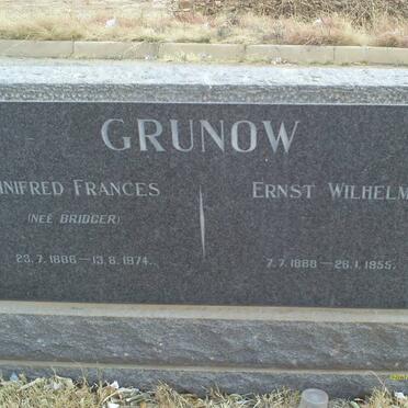 GRUNOW Ernst Wilhelm 1888-1955 &amp; Winifred Frances BRIDGER 1886-1974