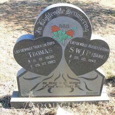 GOODCHILD Thomas 1935-1993 &amp; S.W.J.P. 1940-