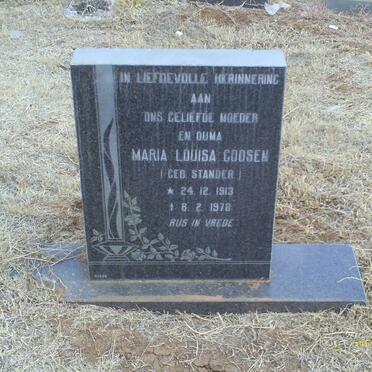GOOSEN Maria Louisa nee STANDER 1913-1978