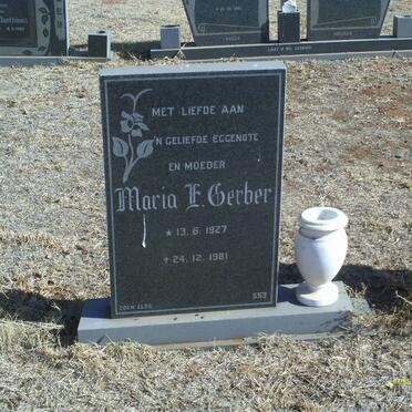 GERBER Maria E. 1927-1981