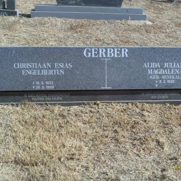 GERBER Christiaan Esias Engelbertus 1922-1998 &amp; Alida Juliana Magdalena SENEKAL 1930-
