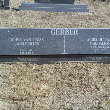 GERBER Christiaan Esias Engelbertus 1922-1998 &amp; Alida Juliana Magdalena SENEKAL 1930-