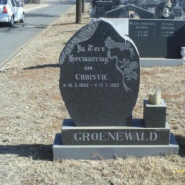 GROENEWALD Christie 1942-1982