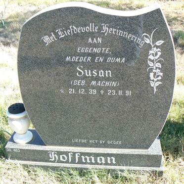 HOFFMAN Susan nee MACHIN 1939-1991