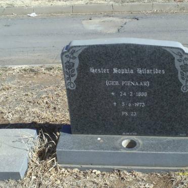 HILARIDES Hester Sophia nee PIENAAR 1888-1973