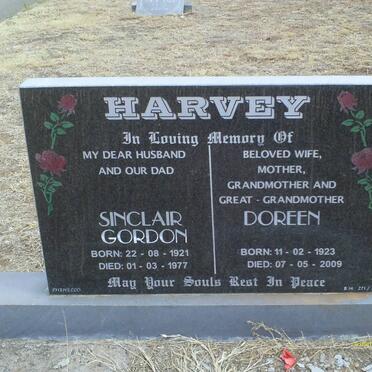 HARVEY Sinclair Gordon 1921-1977 &amp; Doreen 1923-2009