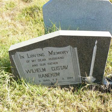 HANEKOM Wilhelm Gustav 1940-1994